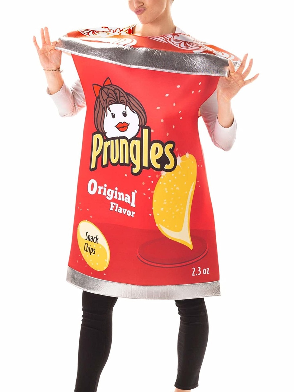 Adult Halloween Costume Pringles Food Chip Costume OSFM